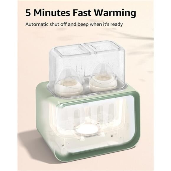 Baby Bottle Warmer, Grownsy 8-in-1 Fast Milk Warmer with Timer Breastmilk - Picture 3 of 8